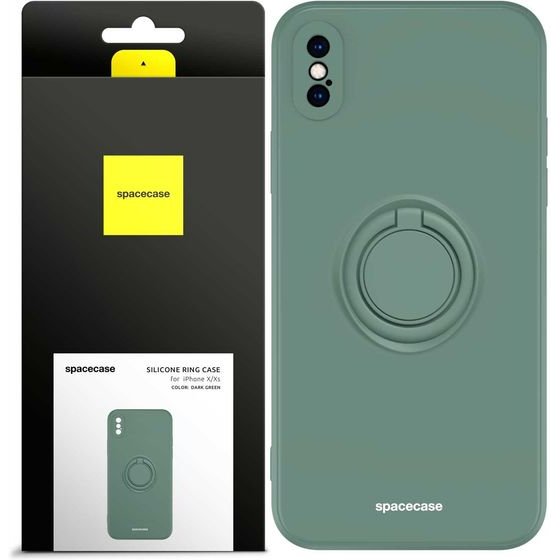 Spacecase Silicone Ring iPhone X/Xs dark green - (5905719013769)