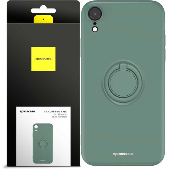 Spacecase Silicone Ring iPhone Xr dark green - (5905719013806)