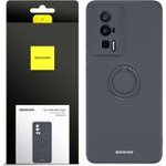 Spacecase Silicone Ring Poco F5 Pro black - (5905719038731)