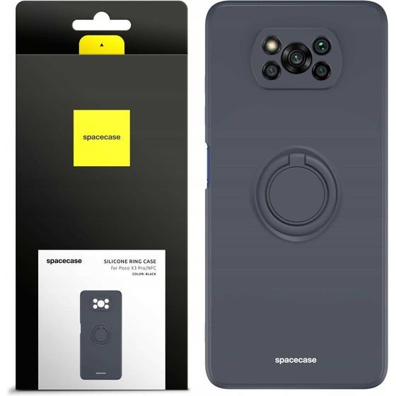 Spacecase Silicone Ring Poco X3 Pro/NFC black - (5905719015053)