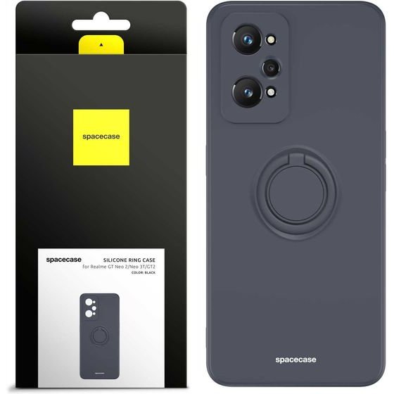 Spacecase Silicone Ring Realme GT Neo 2/Neo 3T/GT2 black - (5905719014773)