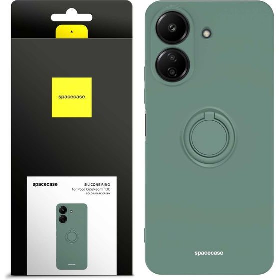Spacecase Silicone Ring Redmi 13C 4G / Poco C65 dark gree - (5905719107475)
