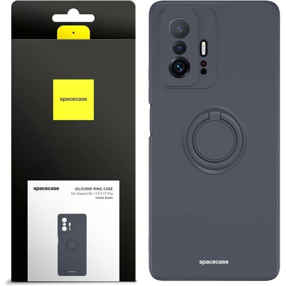 Spacecase Silicone Ring Xiaomi Mi 11T/11T Pro black - (5905719014735)