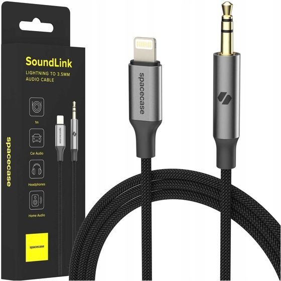 Spacecase SoundLink Lightning to 3.5mm Cable 1M space gray - (SCACSL-S3-SG)