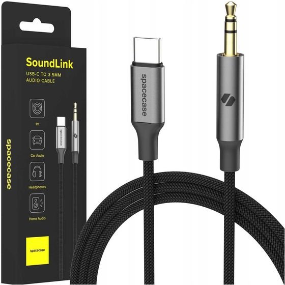 Spacecase SoundLink USB-C to 3.5mm Cable 1M space gray - (SCACSL-S2-SG)