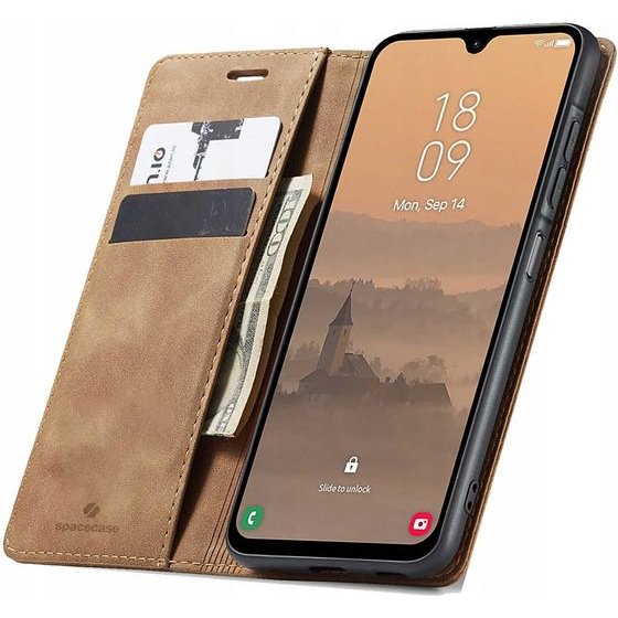 Spacecase Wallet Galaxy A26 light brown - (5905719117627)