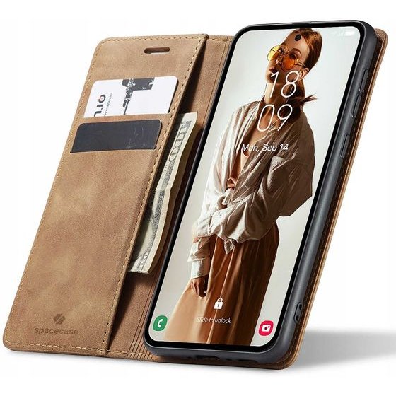 Spacecase Wallet Galaxy A32 5G light brown - (5903943232437)