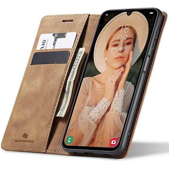 Spacecase Wallet Galaxy A35 5G light brown - (5905719108649)
