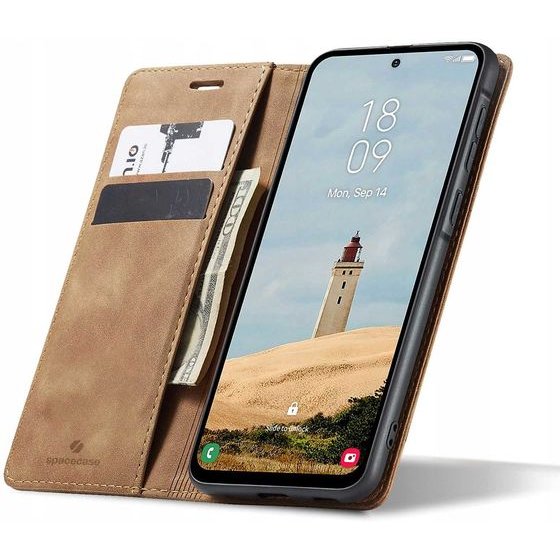Spacecase Wallet Galaxy A56 light brown - (5905719117535)