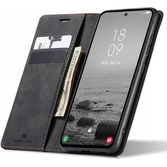 Spacecase Wallet Galaxy A70 black - (5903943201082)