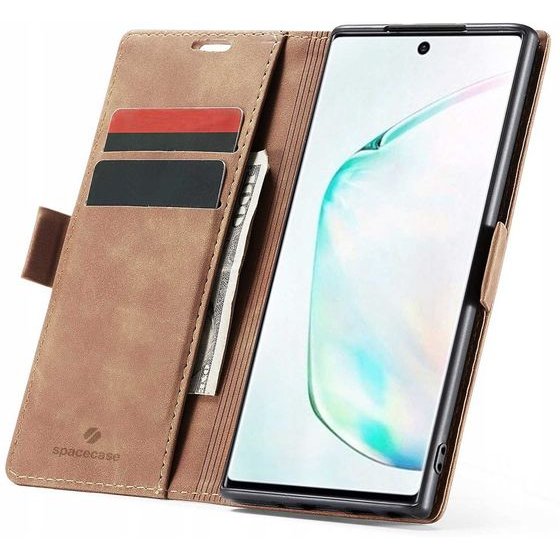 Spacecase Wallet Galaxy Note 10 light brown - (5903943200139)