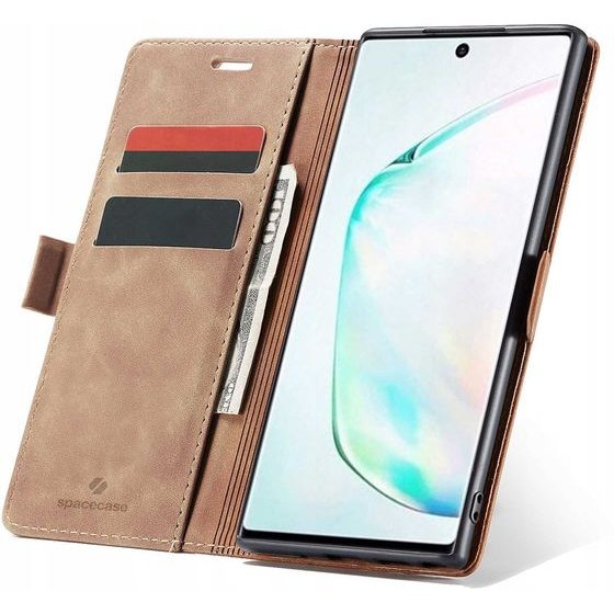 Spacecase Wallet Galaxy Note 10+ light brown - (5903943200177)