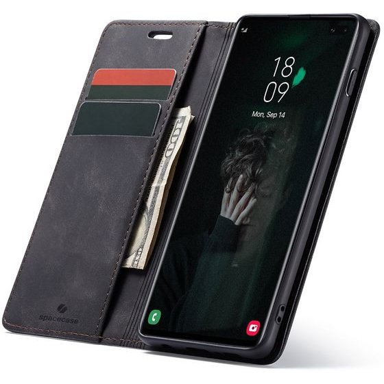 Spacecase Wallet Galaxy S10+ black - (5903943200207)