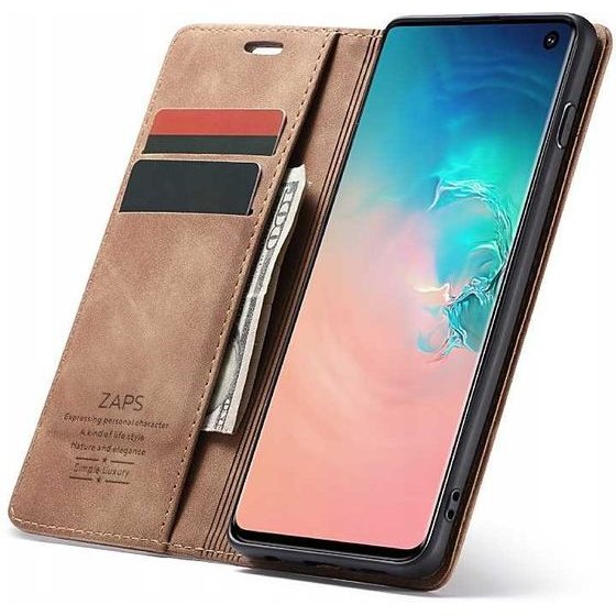 Spacecase Wallet Galaxy S10e kawowy - (5903943207718)