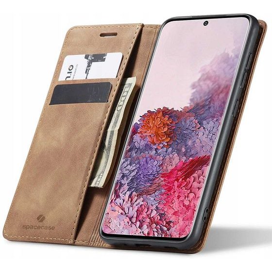 Spacecase Wallet Galaxy S20 Ultra light brown - (5903943200092)