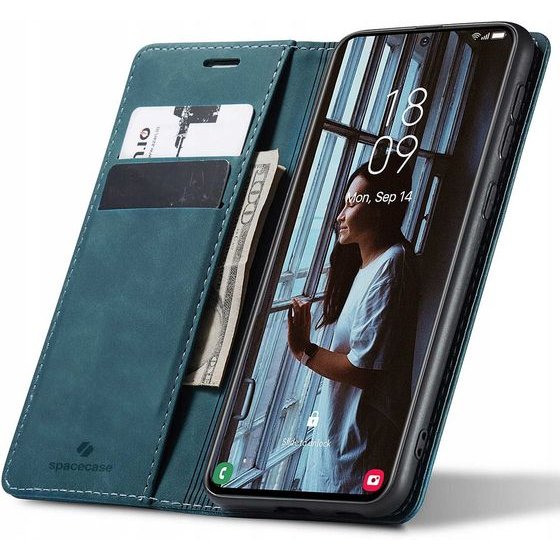 Spacecase Wallet Galaxy S21 blue - (5903943228669)
