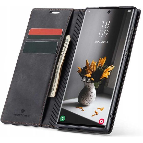 Spacecase Wallet Galaxy S22 Ultra black - (5903943274444)