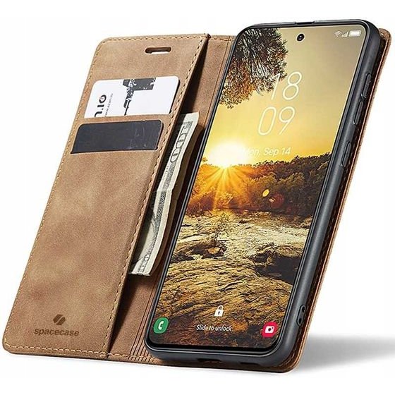 Spacecase Wallet Galaxy S24 light brown - (5905719106386)