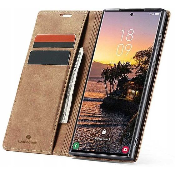 Spacecase Wallet Galaxy S24 Ultra light brown - (5905719106461)
