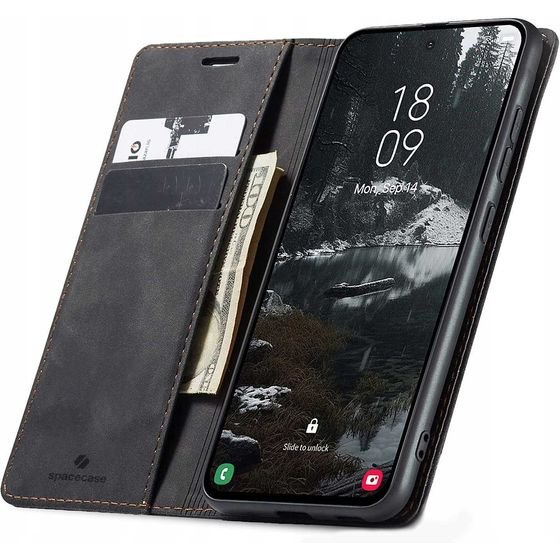 Spacecase Wallet Galaxy S25 Edge black - (5905719118501)