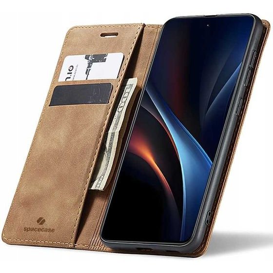 Spacecase Wallet Galaxy S25 Ultra light brown - (5905719114701)