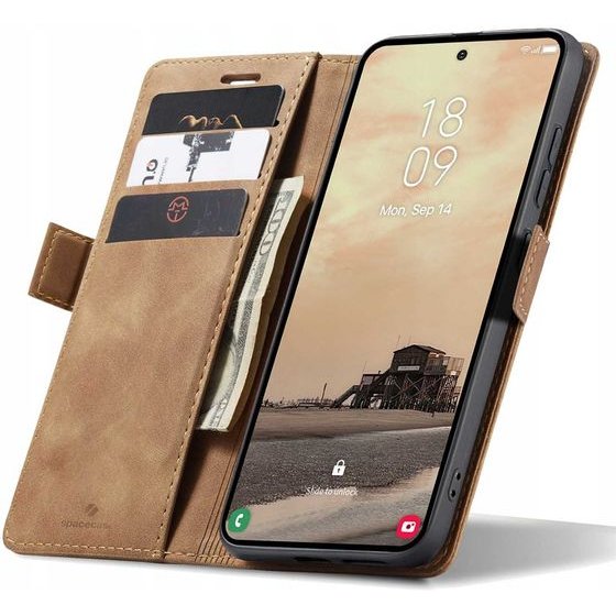 Spacecase Wallet Galaxy S26 Ultra light brown - (5905719139926)