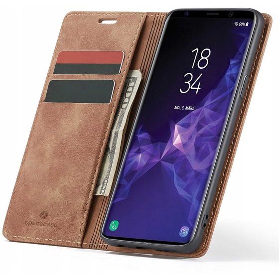 Spacecase Wallet Galaxy S9 light brown - (5903943200337)