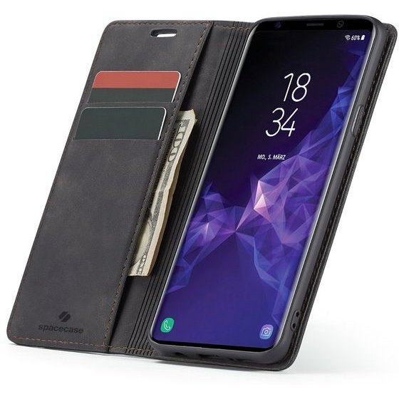 Spacecase Wallet Galaxy S9+ black - (5903943200283)
