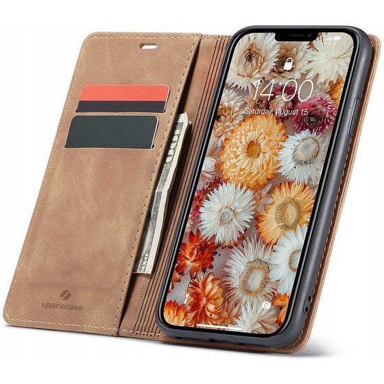 Spacecase Wallet iPhone 11 light brown - (5903943200771)