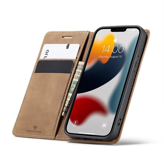 Spacecase Wallet iPhone 13 Mini light brown - (5903943236008)
