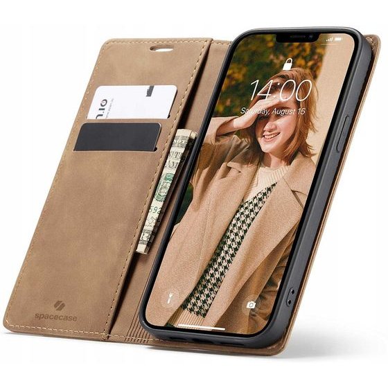 Spacecase Wallet iPhone 13 Pro light brown - (5903943236046)