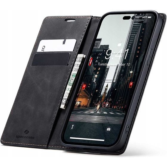 Spacecase Wallet iPhone 14 Pro Max black - (5905123427398)
