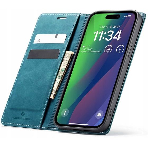 Spacecase Wallet iPhone 15 blue - (5905719104269)