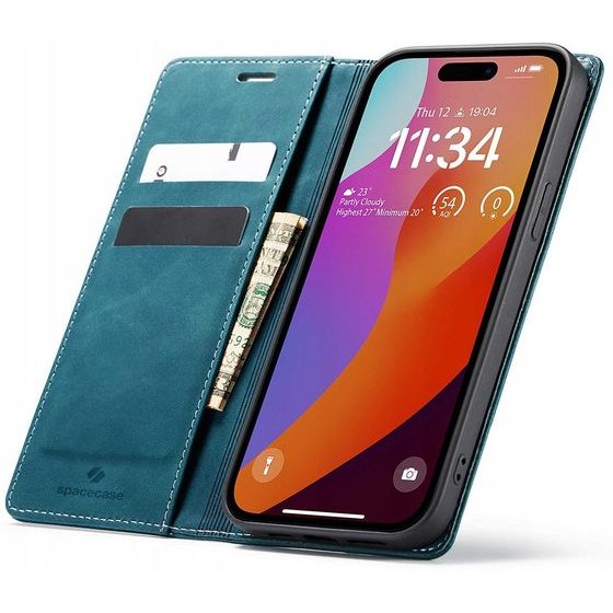Spacecase Wallet iPhone 15 Pro max blue - (5905719104849)