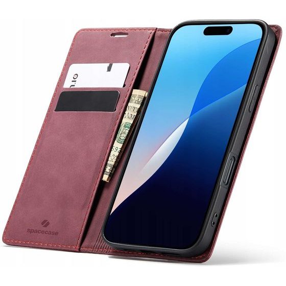 Spacecase Wallet iPhone 16 Pro red - (5905719111434)