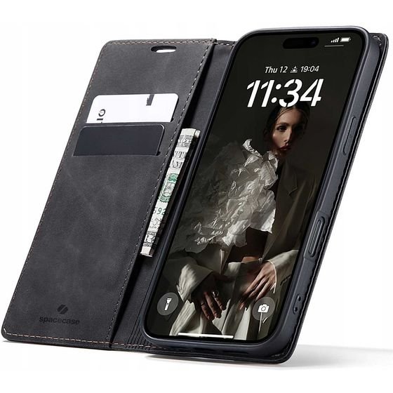 Spacecase Wallet iPhone 17 black - (5905719132293)