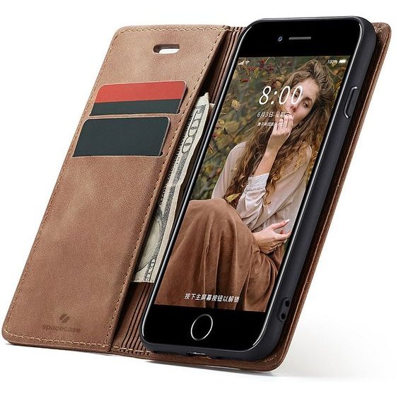 Spacecase Wallet iPhone 6/6s light brown - (5903943225224)
