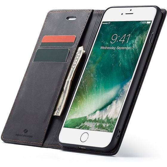 Spacecase Wallet iPhone 7/8 Plus black - (5903943200641)