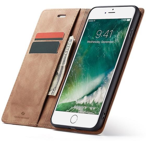 Spacecase Wallet iPhone 7/8 Plus light brown - (5903943200658)