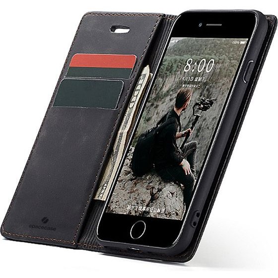 Spacecase Wallet iPhone 7/8/SE 2020 black - (5903943200603)