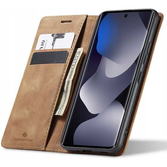 Spacecase Wallet POCO M8/RM Note 15 4G/5G light brown - (5905719139025)