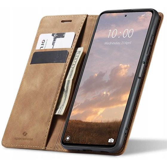 Spacecase Wallet Poco X5 Pro/Note 12 Pro light brown - (5905123475399)