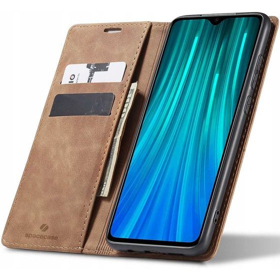 Spacecase Wallet Redmi Note 8 Pro light brown - (5903943200894)