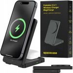 Spacecase Wireless Charger 2in1 MagCharge WM5B black - (5905719114350)