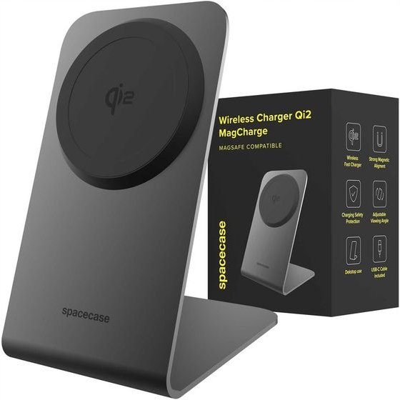 Spacecase Wireless Charger MagCharge Qi2 WM13B space gray - (5905719138363)