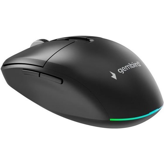 Gembird Dual-Mode Wireless Mouse (2.4G + BT), 1600 DPI, 6-button, Black - (MUSW2-6B-01)