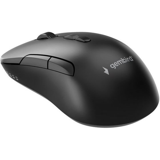 Gembird Dual-Mode Wireless Mouse (2.4G + BT), 1600 DPI, 7-button, Black - (MUSW2-7B-01)