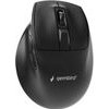 Gembird Triple-Mode Wireless Ergonomic Mouse (2.4G + Bt + USB), 2400 DPI, 9-button, Black - (MUSW3-9B-01)
