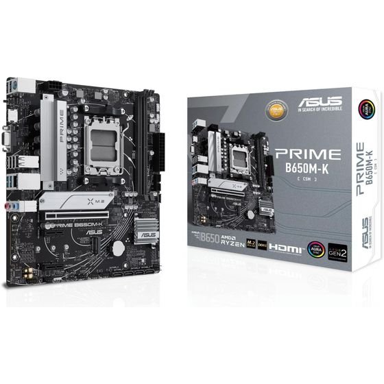 Asus Mainboard Prime B650M-K / Black, Grey - (90MB1F60-M0EAY0)