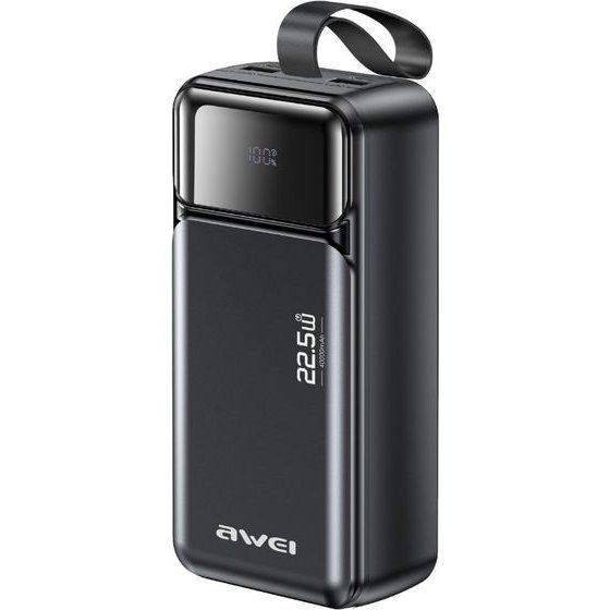 Awei Powerbank 40000mAh 22,5W Pd 3xUSB-C Black - (PA-105)